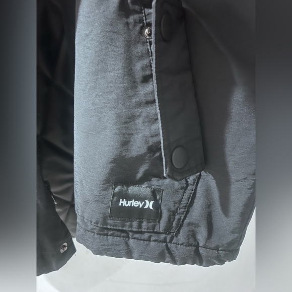 Hurley Men's Black Slammer Puffer Jacket Winter Size Large EUC Winter Warm - Picture 9 of 14